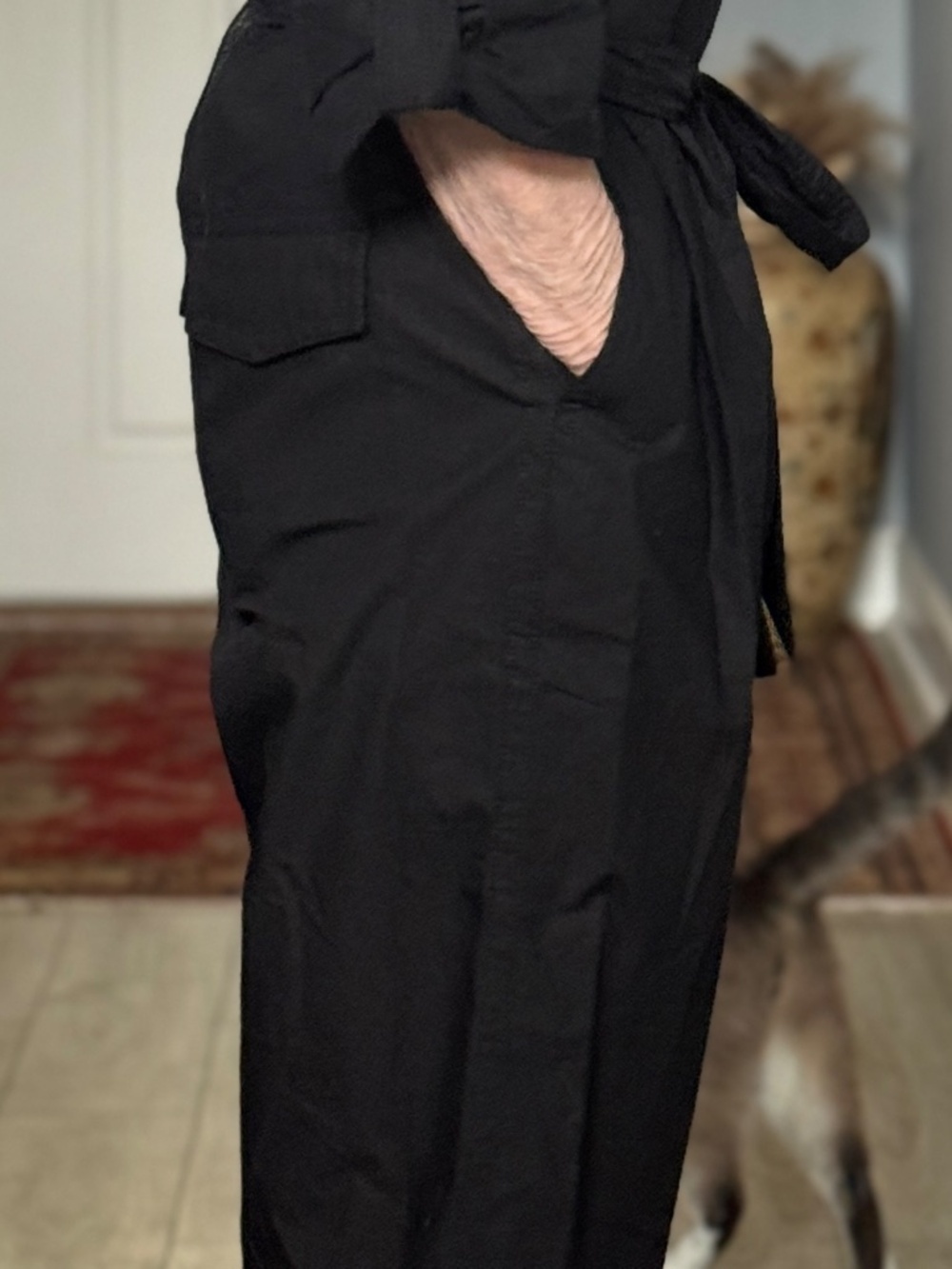 Banana Republic Poplin Jumpsuit in Black NWT - Picture 12 of 16